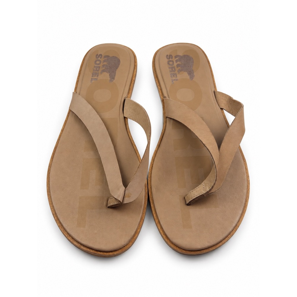 Sorel Ella II Sandal Leather Thong Flip Flops Women's Size 9